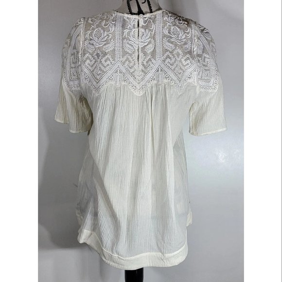 Sea NYC Frida Embellished Top, ivory Size 8 NWOT - Picture 4 of 7